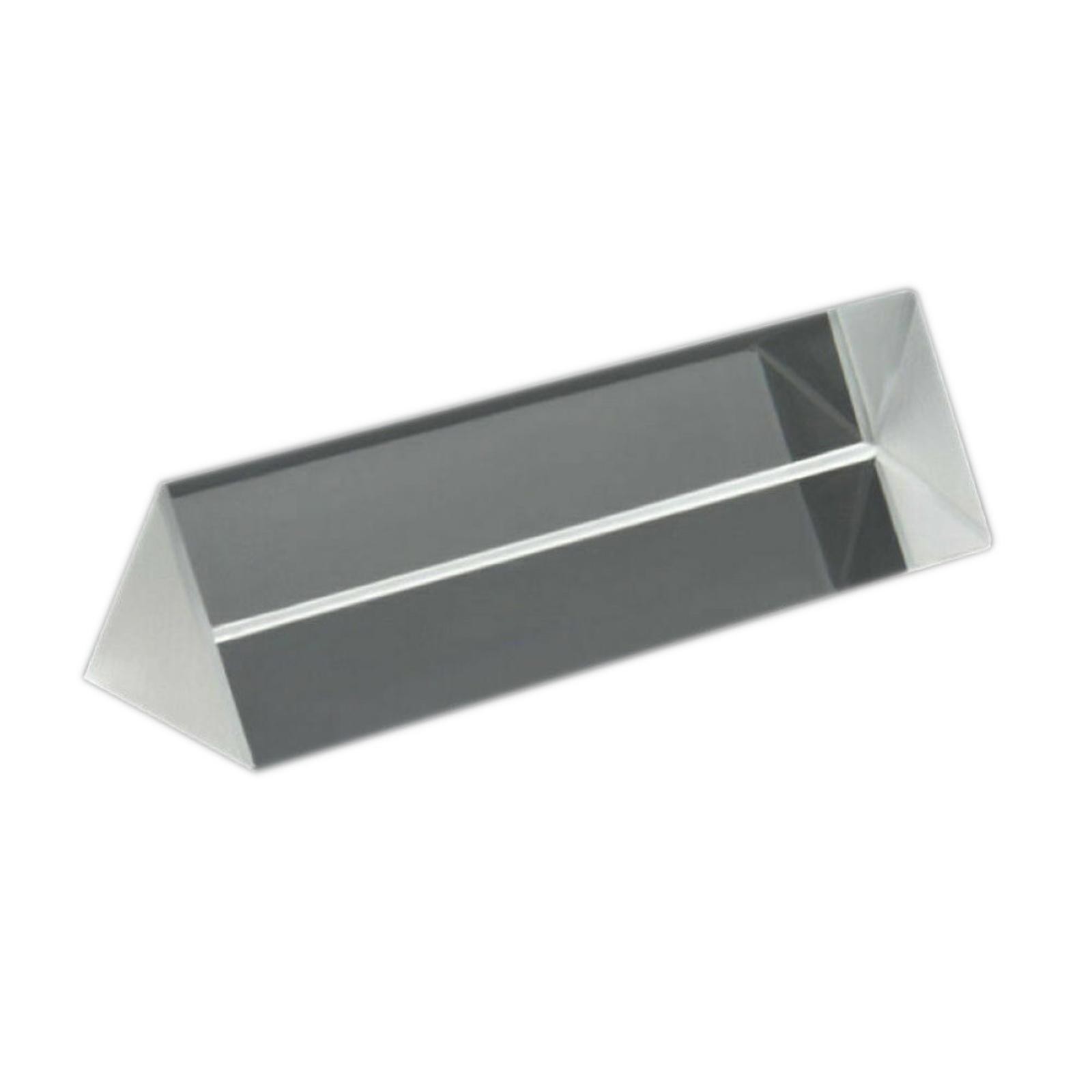 New 9cm Optical Glass Triple Triangular Prism Physics Teaching Light Spectrum E