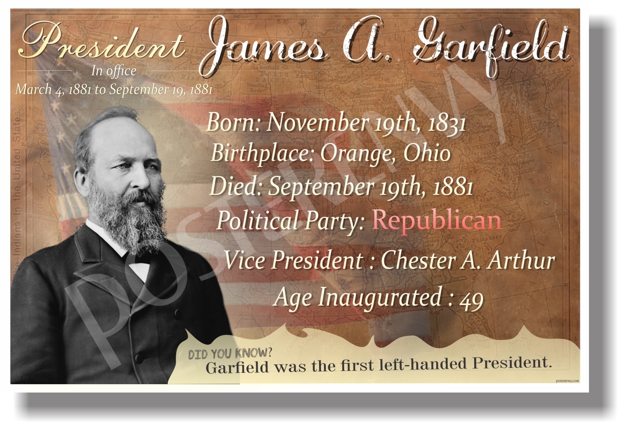 Presidential Series - James Garfield - NEW Famous U.S. President POSTER