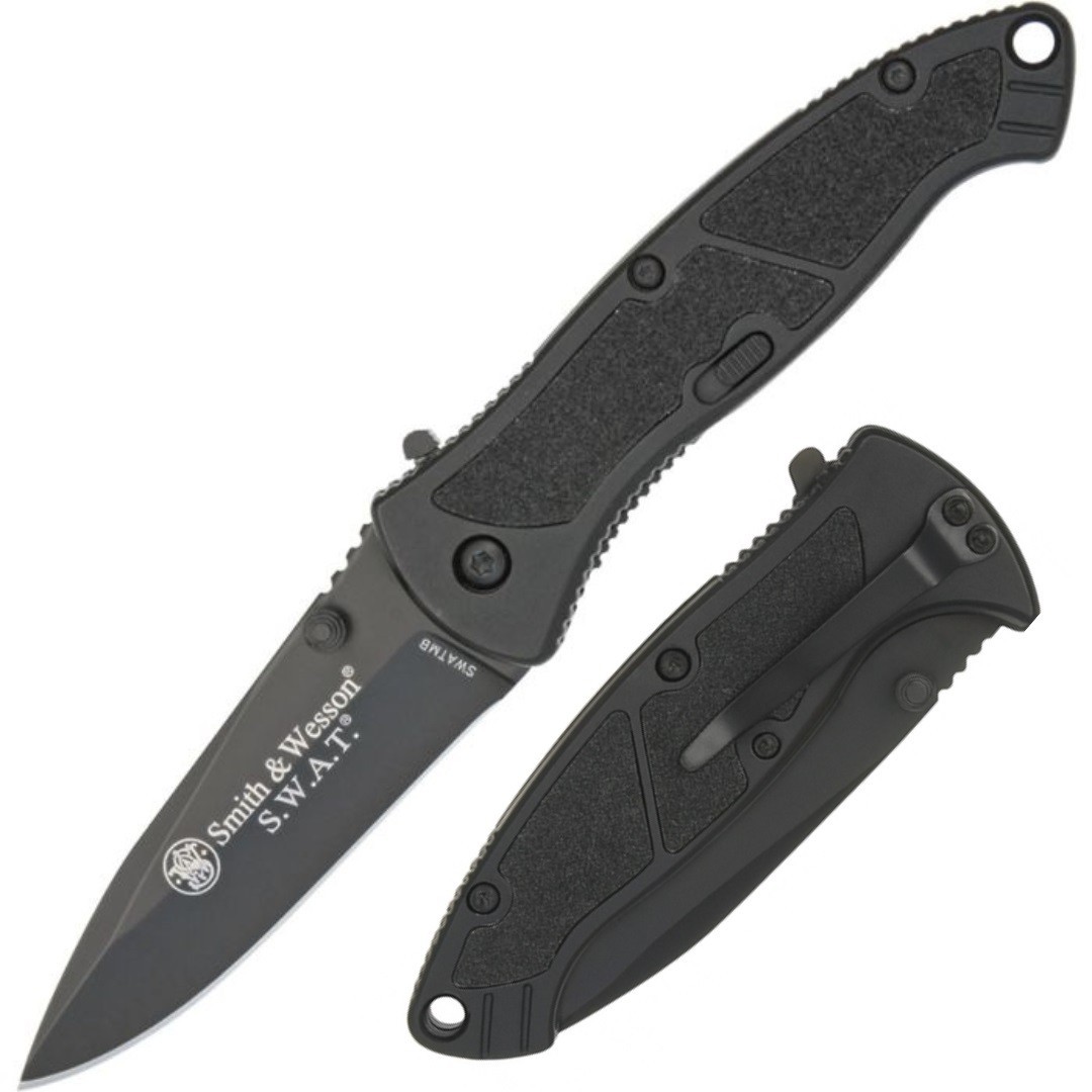 Smith & Wesson SWAT Assisted Opening Knife Black Blade Linerlock