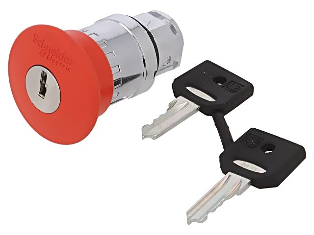ZB4BS944 Switch: Safety switch with key 22mm rod.Pos: 2 SCHNEIDER