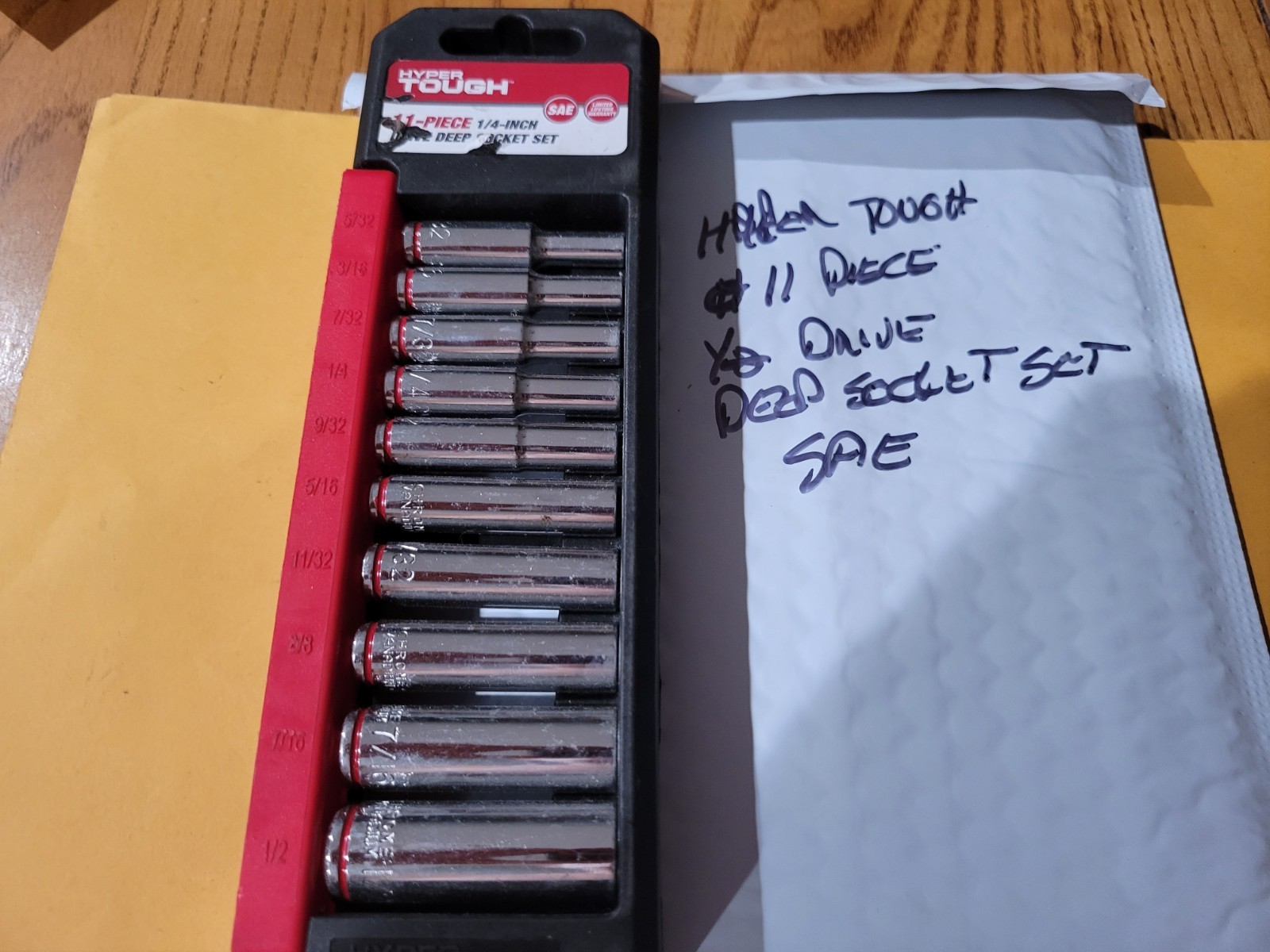 HYPERTOUGH 11 PIECE 1/2" DRIVE DEEP SOCKET SET  SAE