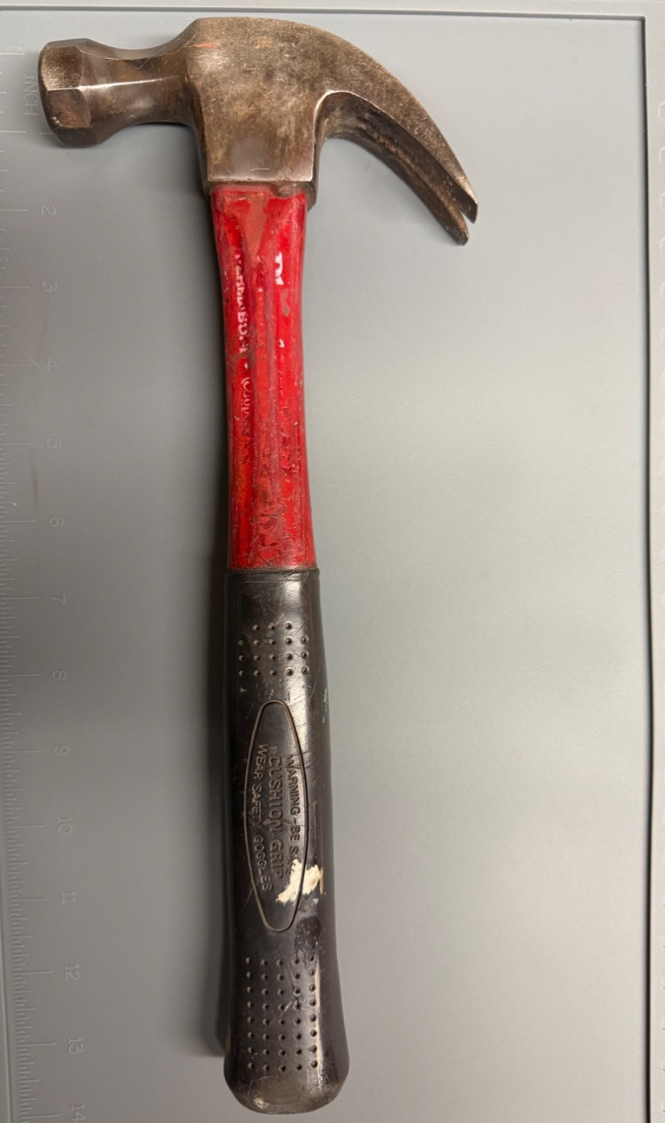 Vintage PLUMB Permabond Claw Hammer 16 Oz Fiber-Glass Red Handle USA (OS1)