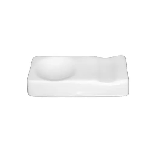 Pacific Bright White 3"x1-3/8"Porcelain Spoon/Chopstick Rest