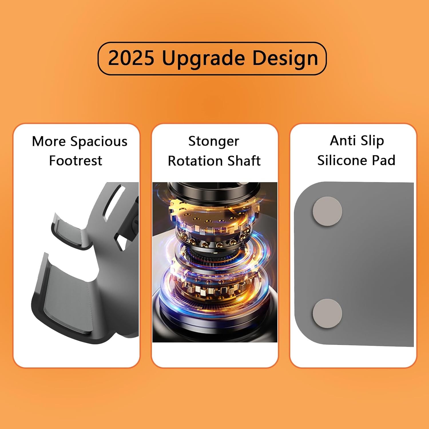 Larger Metal Tablet Stand, Adjustable 360° Rotation Holder Grey