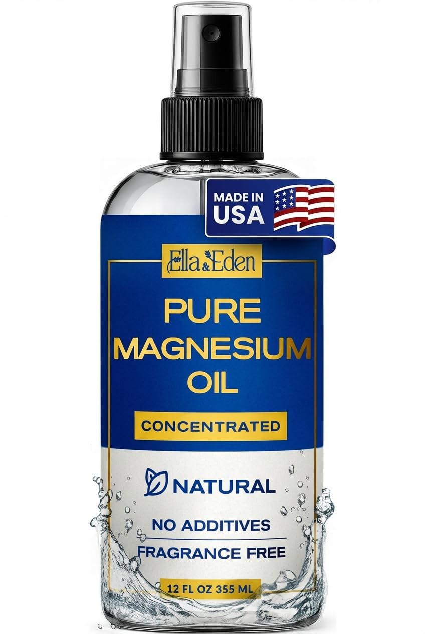 Pure Magnesium Oil Spray Topical Natural No Additives Made in USA 12oz