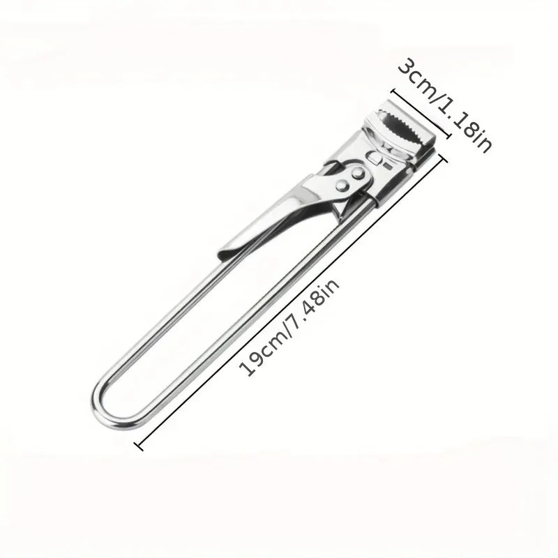 Stainless Steel Can Opener Adjustable Jar Lid Gripper Multifunction Kitchen Tool