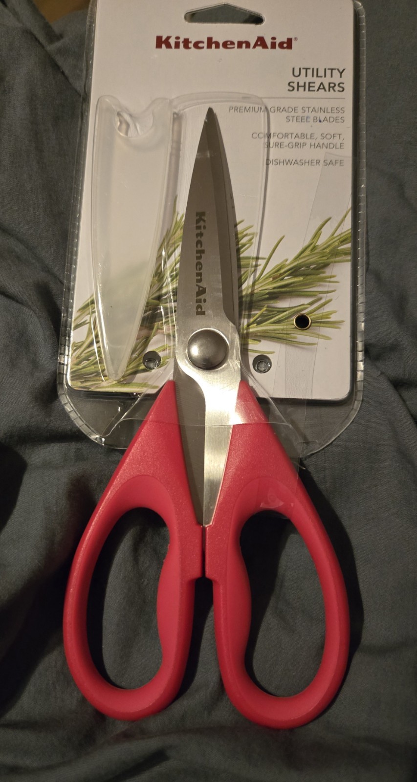 KitchenAid Hot Pink/Hibiscus Utility Shears/Scissors Stainless Steal - NEW