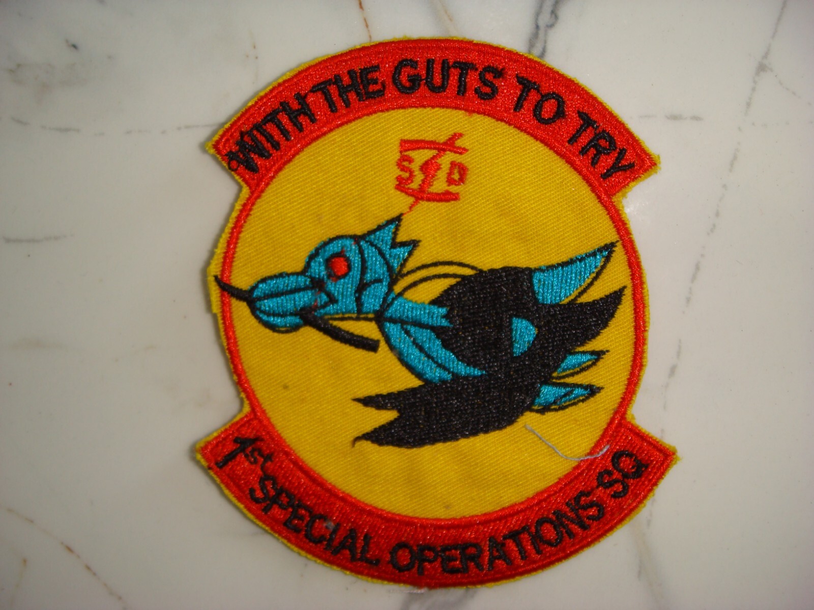 USAF 1st SPECIAL OPERATIONS SQUADRON "WITH THE GUTS TO TRY" VIETNAM WAR PATCH