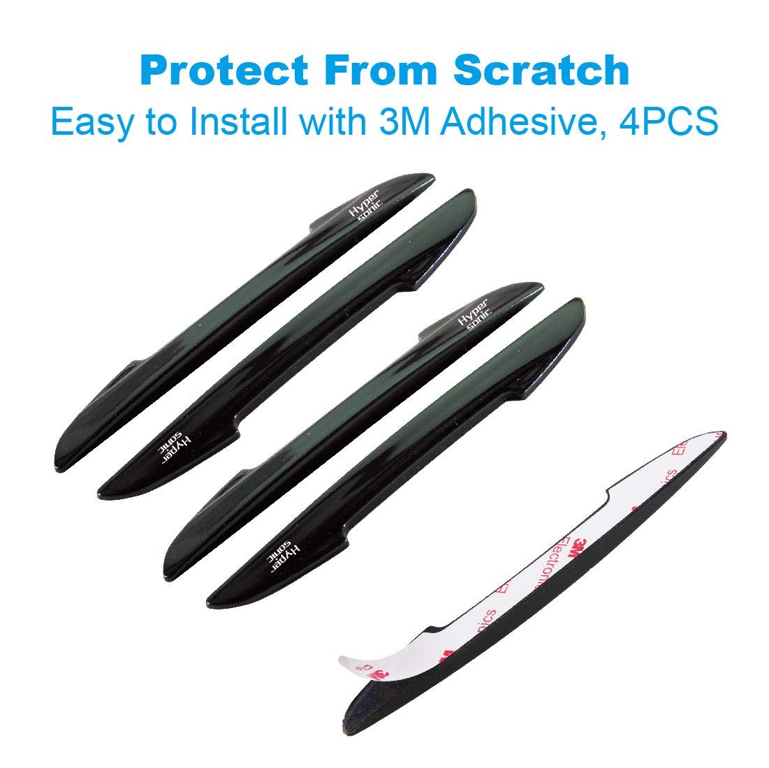 Hypersonic Black Car Door Edge Guard Trim Molding Crash Scratch Small,