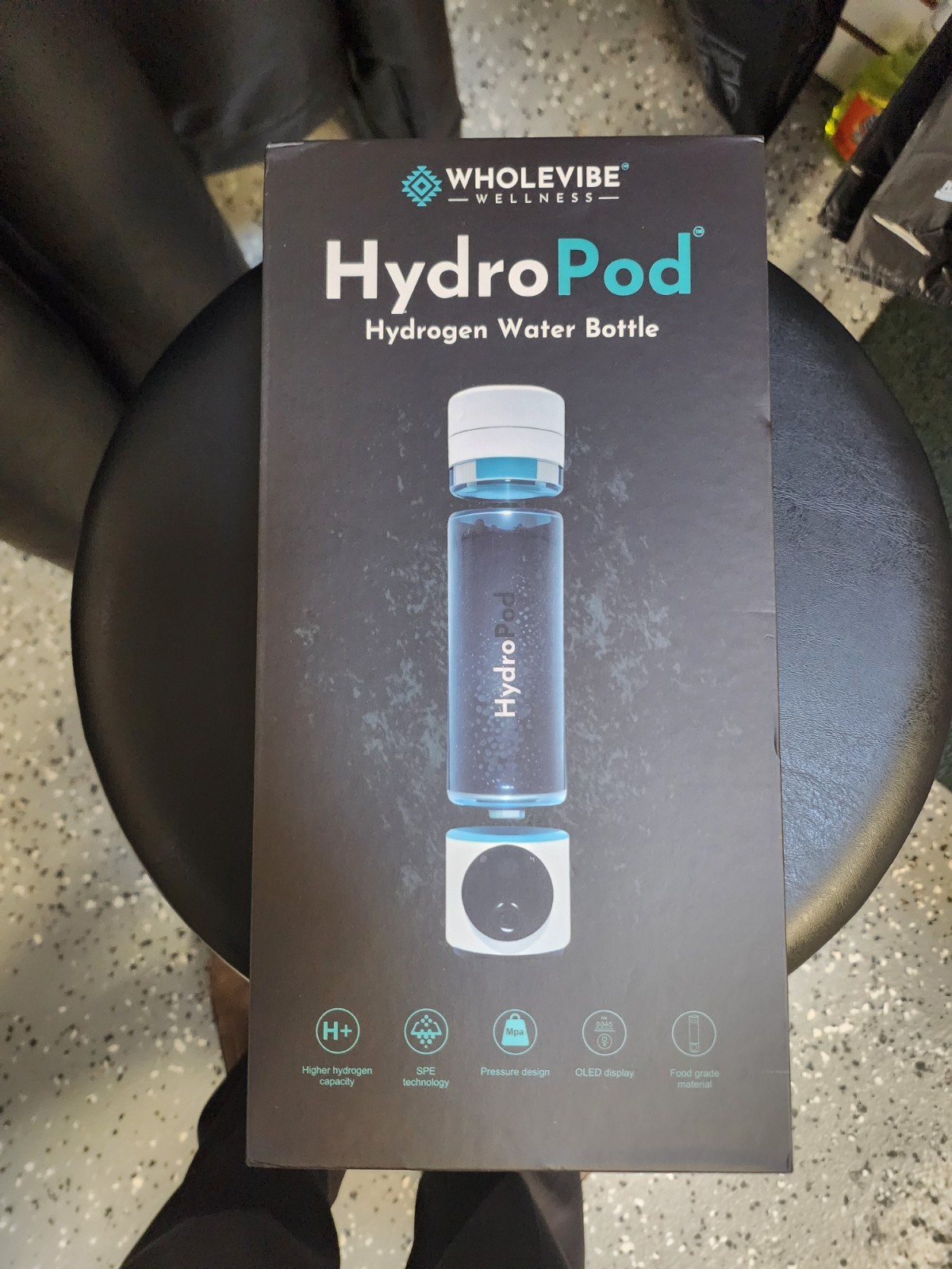 Wholevibe Wellness HydroPod Hydrogen Water Bottle White