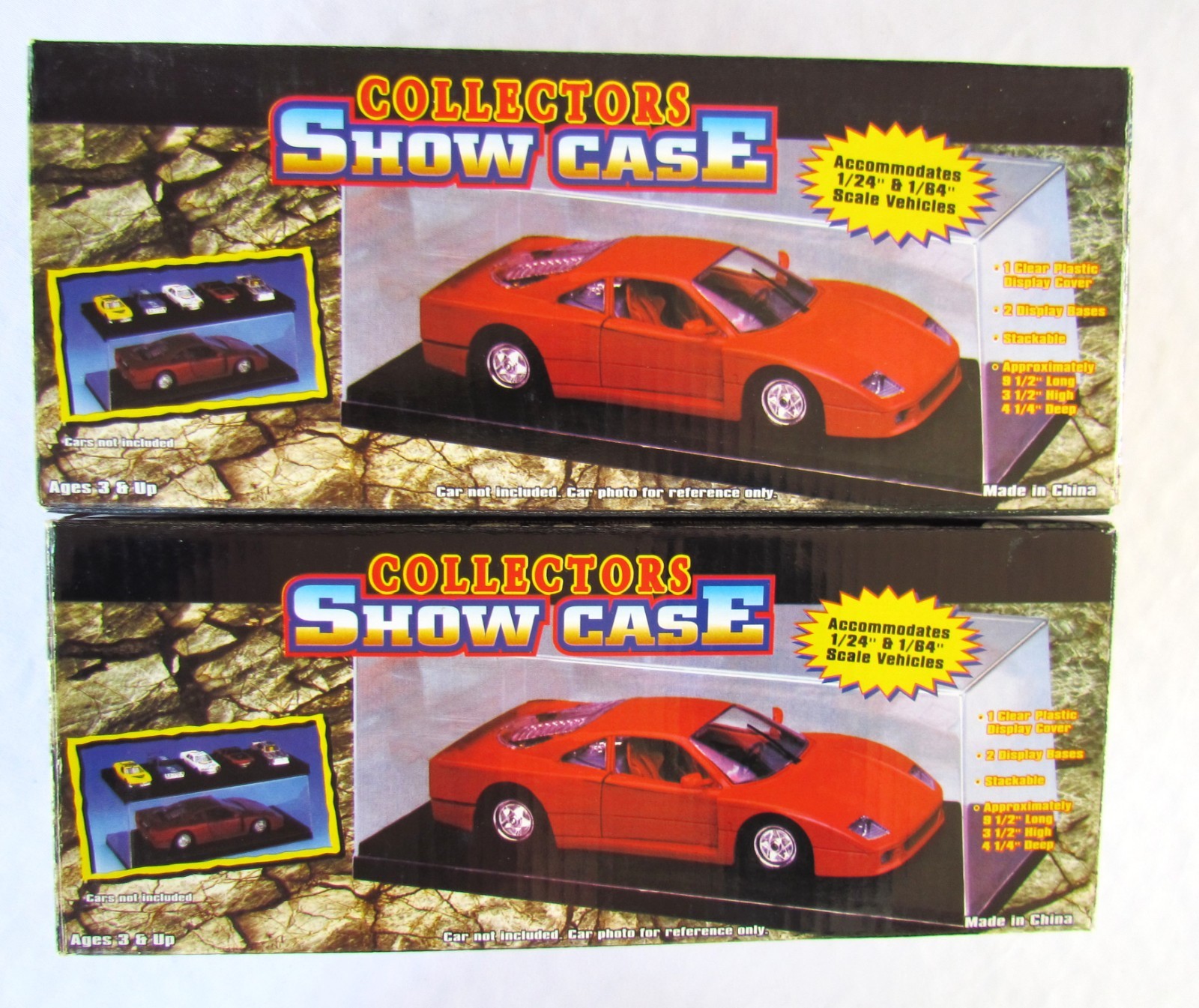 Lot of 2 Polyfect COLLECTORS SHOW CASE Display Case Holder for 1/24 & 1/64 Scale