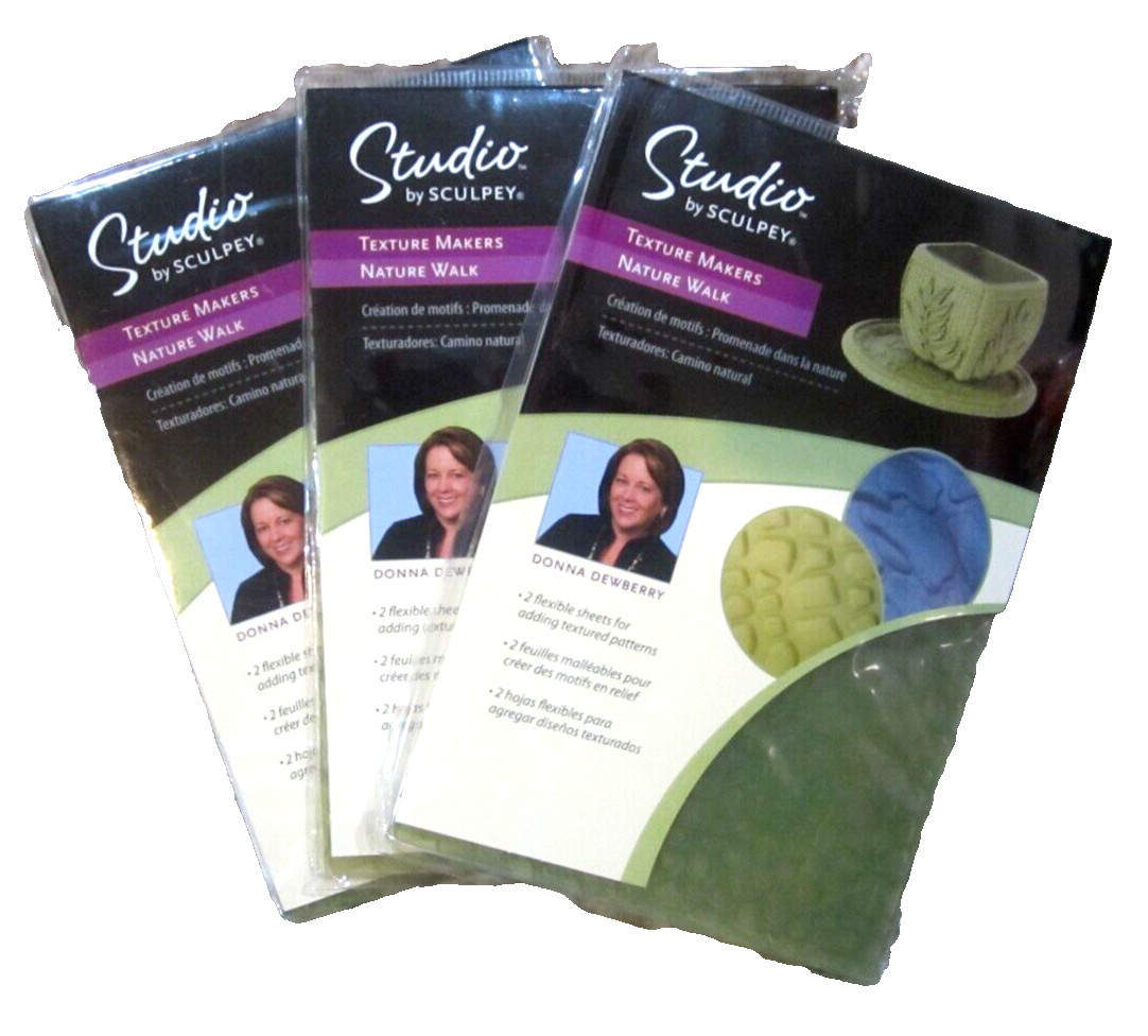 Studio by Sculpey Texture Makers, Nature Walk, Lot of Three, Factory Sealed