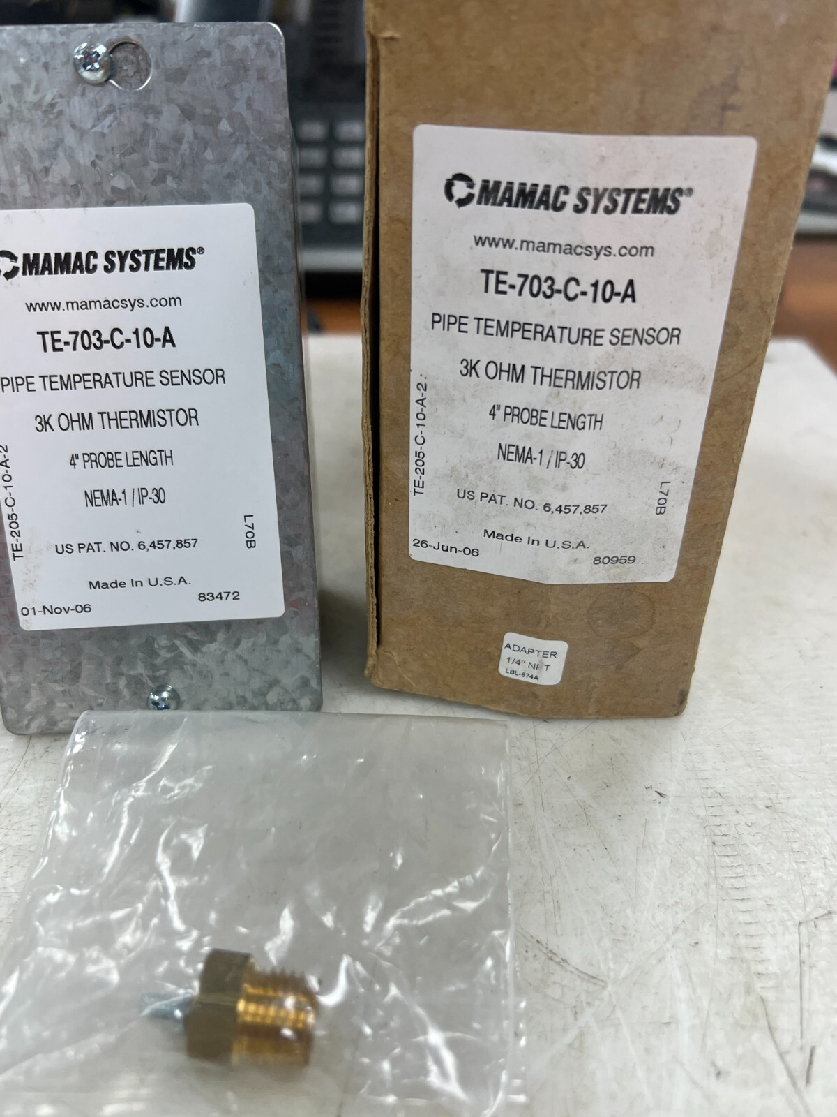 👀 NEW MAMAC SYSTEMS 4" PIPE TEMPERATURE SENSOR NEMA TYPE 1 TE-703-C-10-A