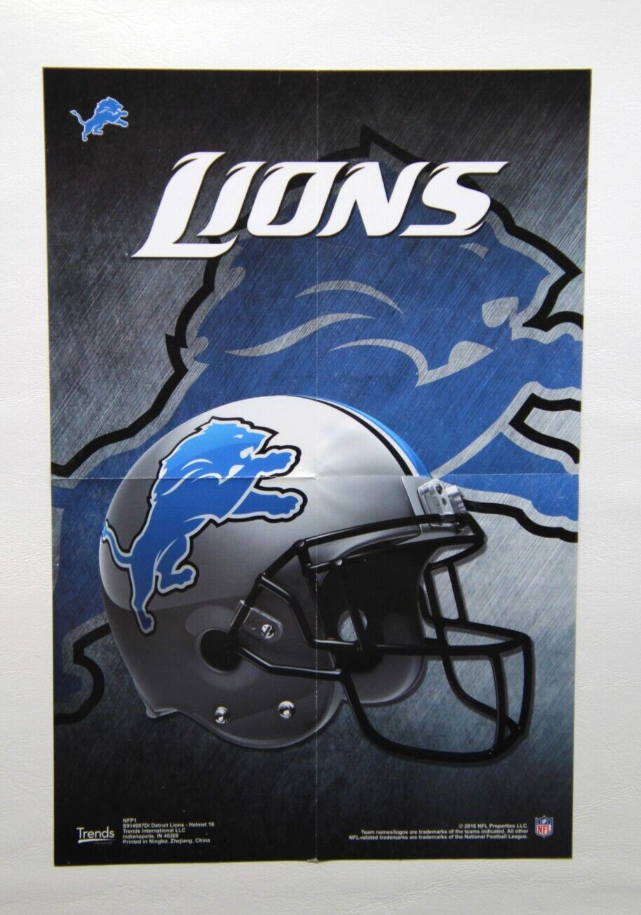 NFL Football Team DETROIT LIONS Vending Machine Mini Poster 6"x9" in Folder