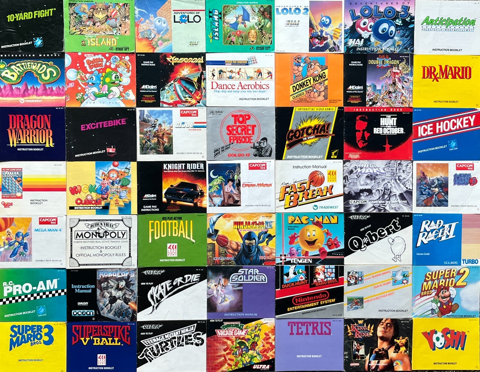 Nintendo NES Original Instruction Booklet Manual Assorted Selection *Authentic*
