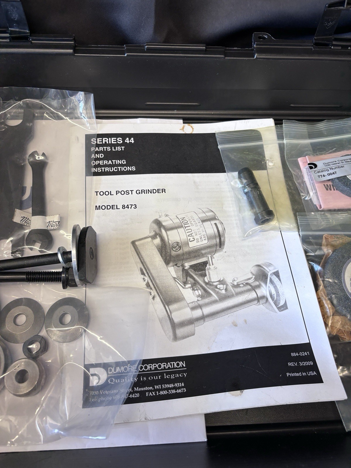 Dumore 44-011 Model 8473-210 Tool Post Grinder