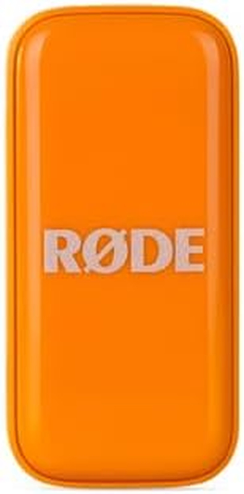 Compact Wireless Microphone Set for Smartphones - 2 Mics & Charging Case, Orange