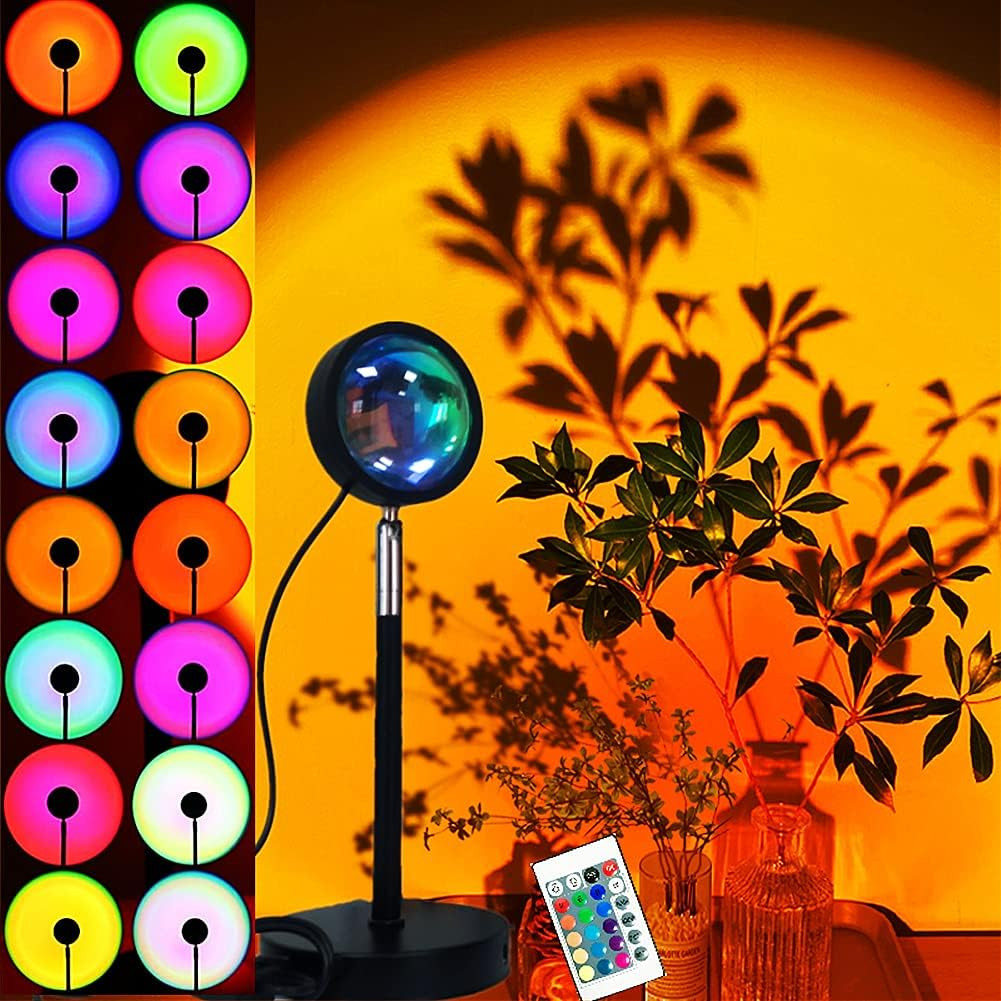 Sunset Lamp Projector Rainbow Projection Lamp Romantic Led Sunset Projection Lig
