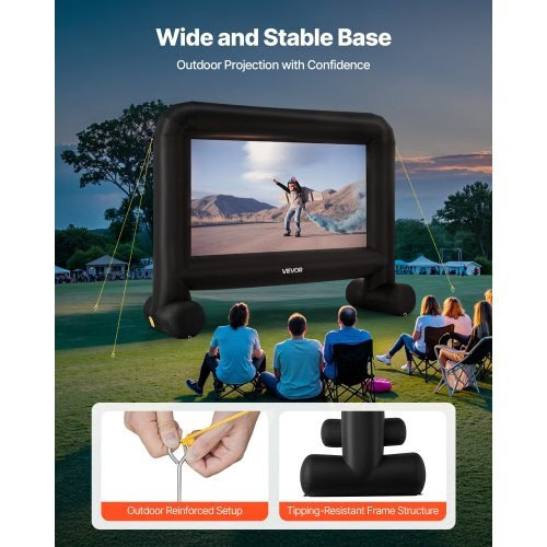 15FT Inflatable Movie Screen, Inflatable Projector Screen with Portable Storage