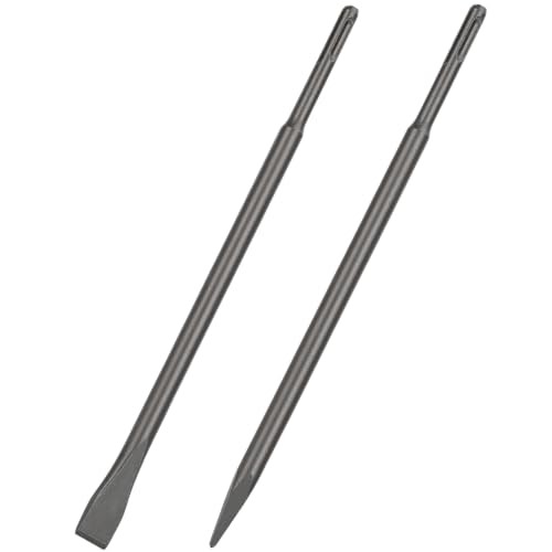 16'' SDS Plus Chisel Set, 3/4'' Flat & Point Chisel with SDS Plus Shank,