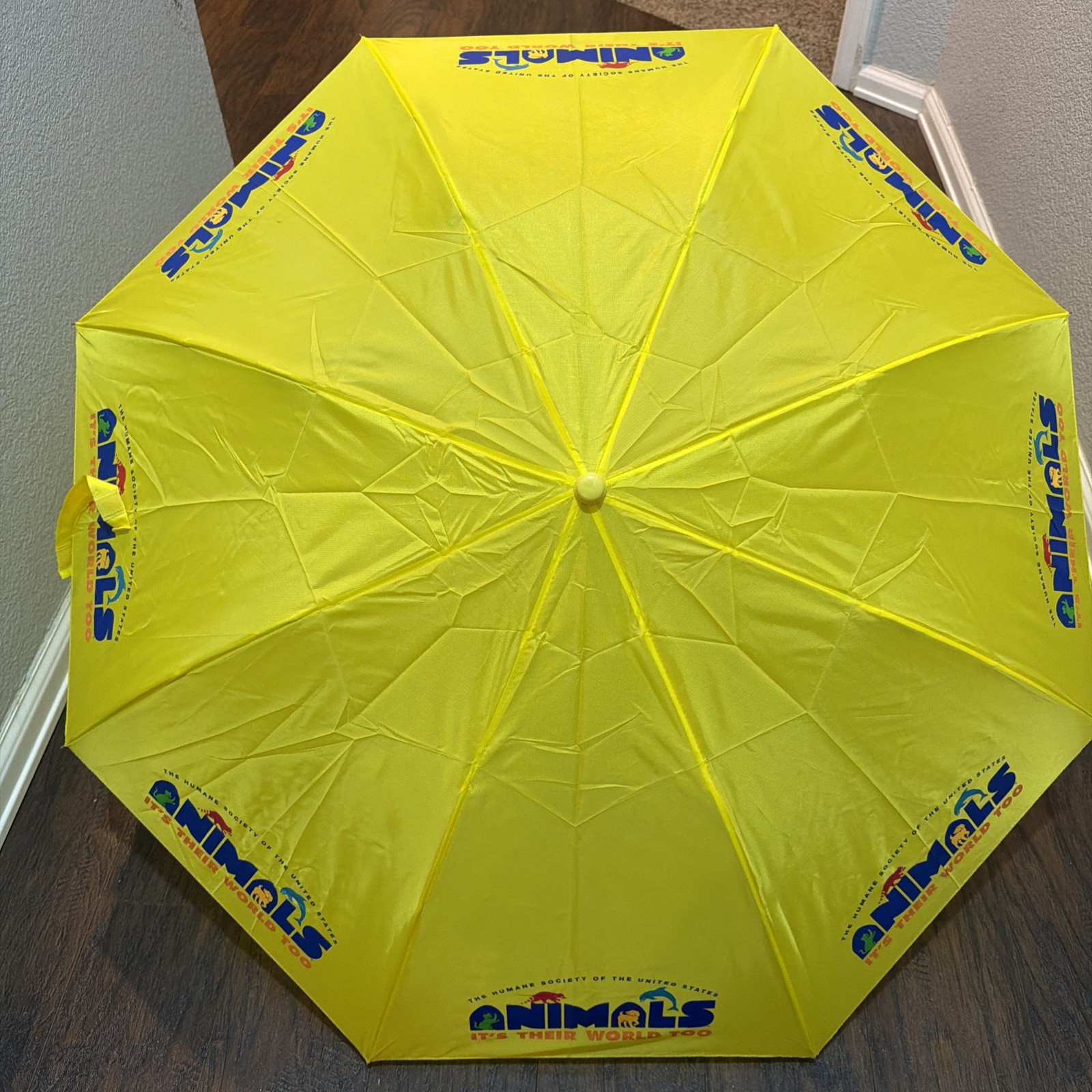 VTG The Humane Society of the US Animals It’s Their World Too Yellow Umbrella