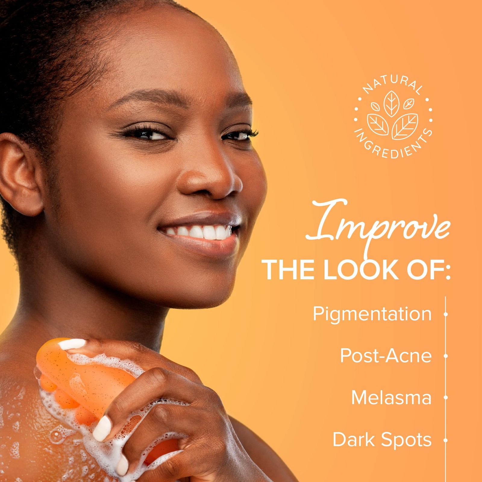 Kojic Acid Soap Turmeric Scrub for Dark Spots and Hyperpigmentation