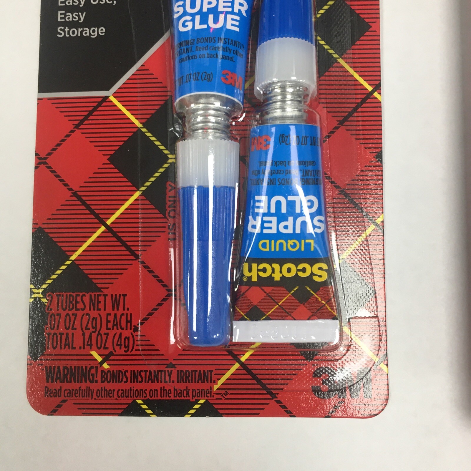 Super Glue Liquid 2 x 2Pkg .07oz (4 Bottles) 051111025949 Scotch - Free Shipping