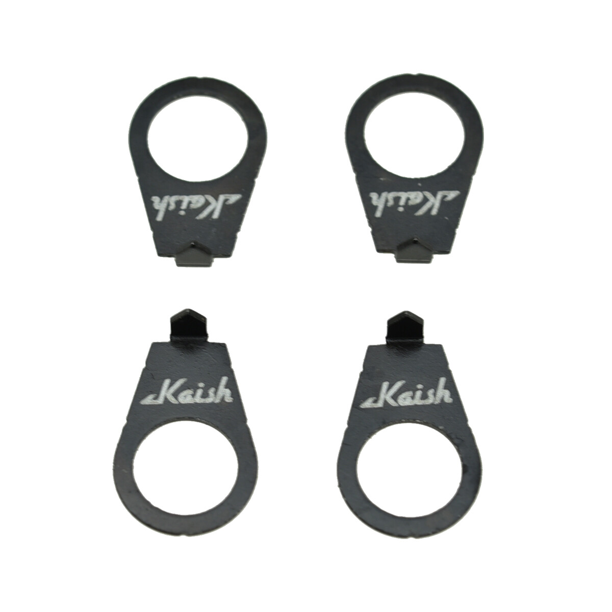 KAISH 4pcs 3/8" Guitar Knobs Pointer Plate Knob Position Indicator Black