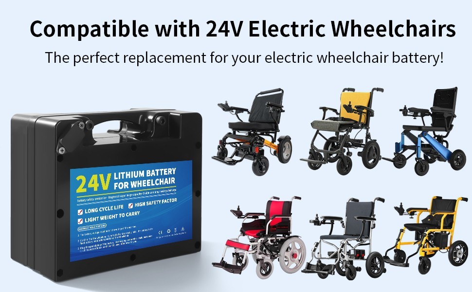 24V12Ah Electric Wheelchiar Li-ion Battery With 29.4V3A Fast Charger 25Ah BMS