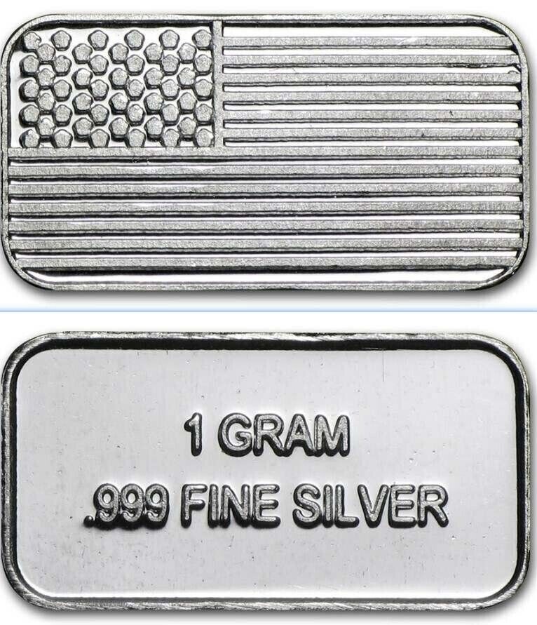 1 Gram Fine  .999 Silver!!   Silver Buffalo Bar / Coin 1g ~ Exonumia.