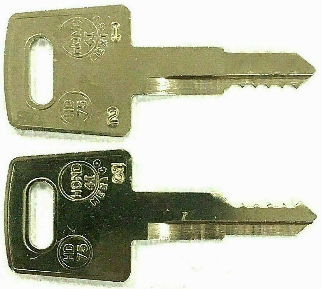 Honda Motorcycle X138 HD75 Space And Depth Keys 5 Cut Blanks HPC CMC37 Code Card