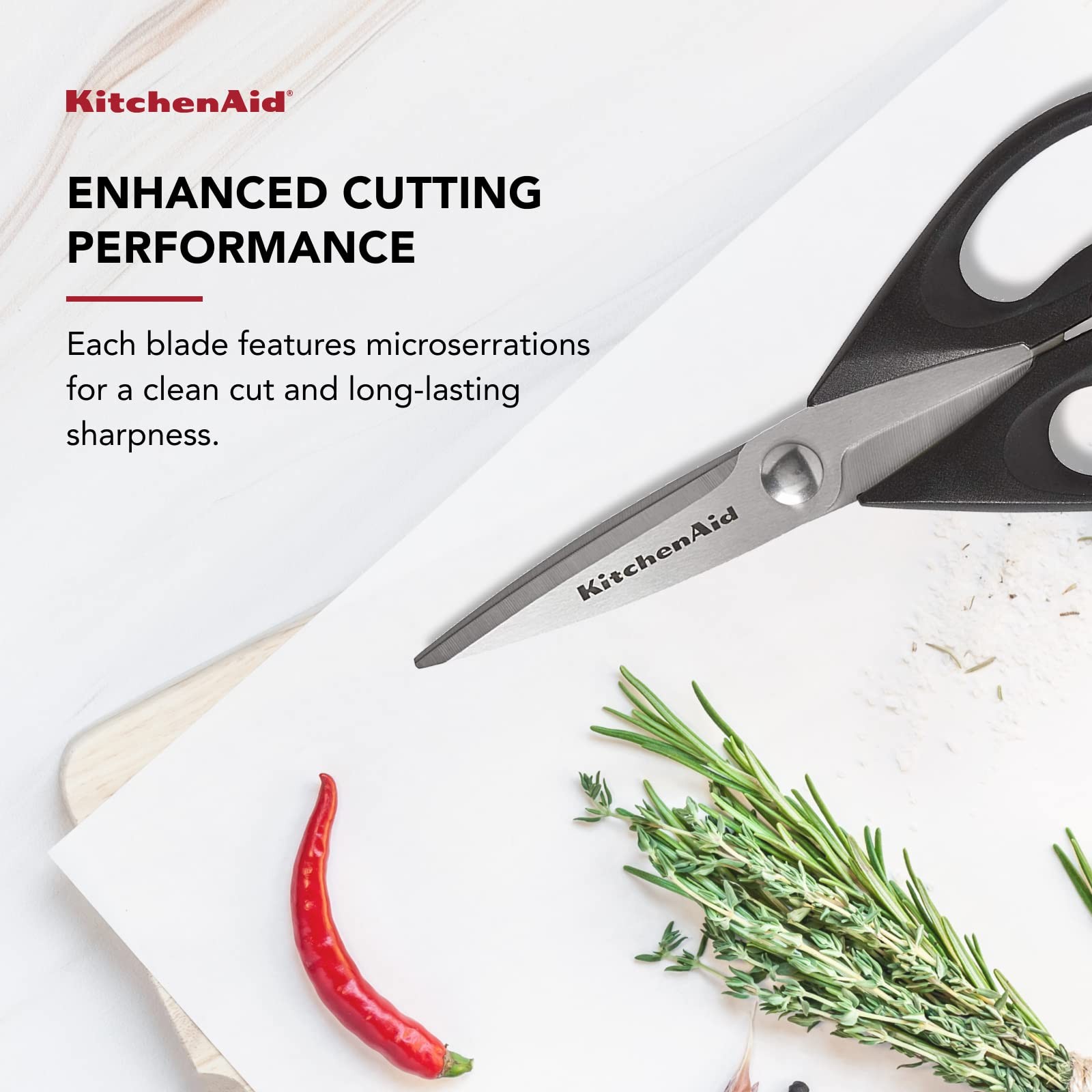 KitchenAid All Purpose Kitchen Shears with Protective Sheath Durable Stainless S