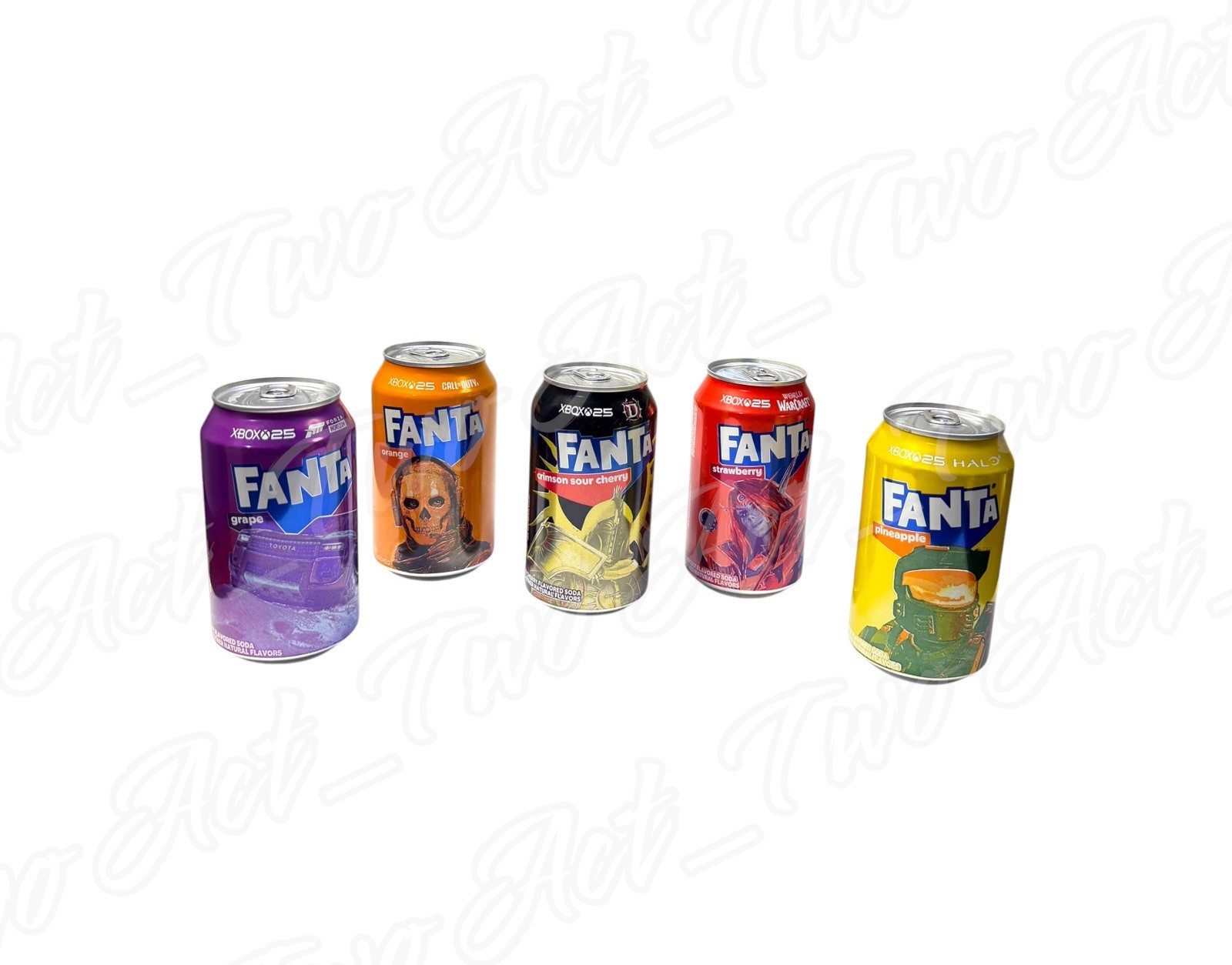 Lot of 5 Fanta Xbox 25 (Full 12oz Cans) Gaming Gamer Collectibles NEW