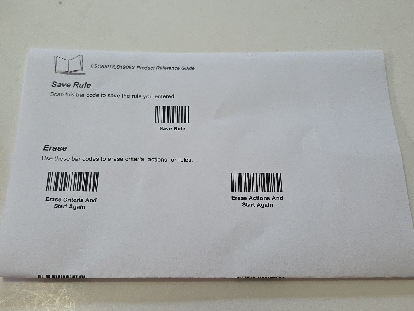 Symbol LS1908T-1000 Barcode Scanner USB Connection