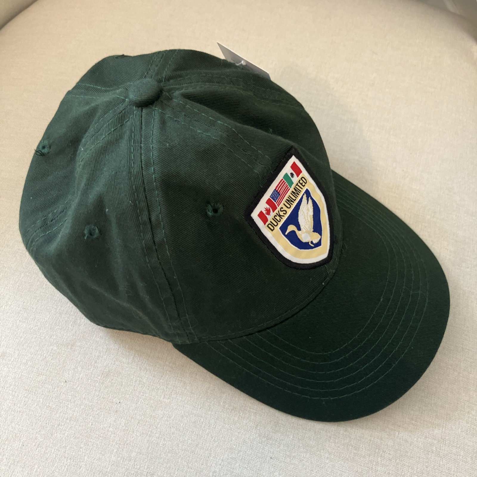 DUCKS UNLIMITED Hunter Green Adjustable Outdoor Fishing Cap Hat w/Tag new