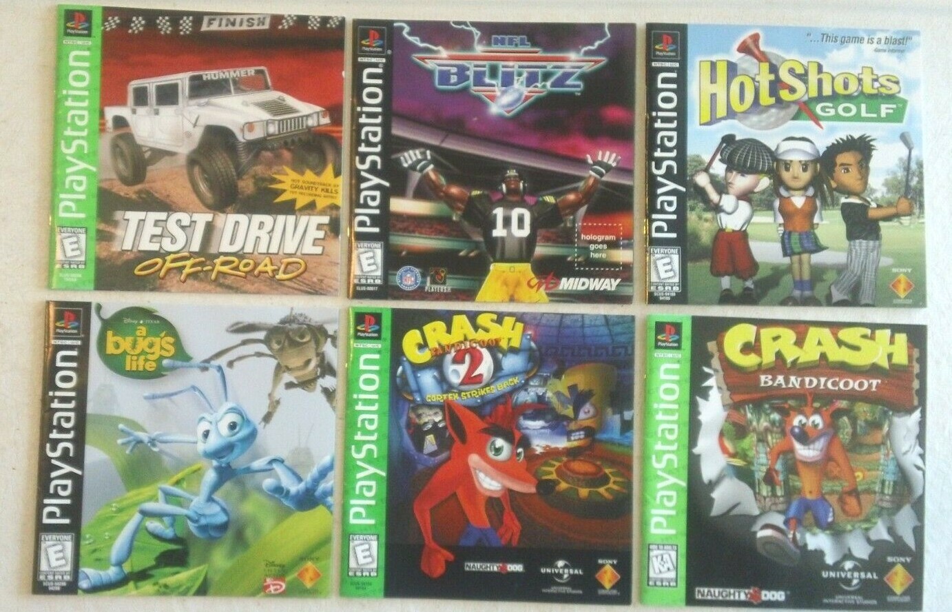 Eight Sony Play Station Instruction Manuals Only – No Discs