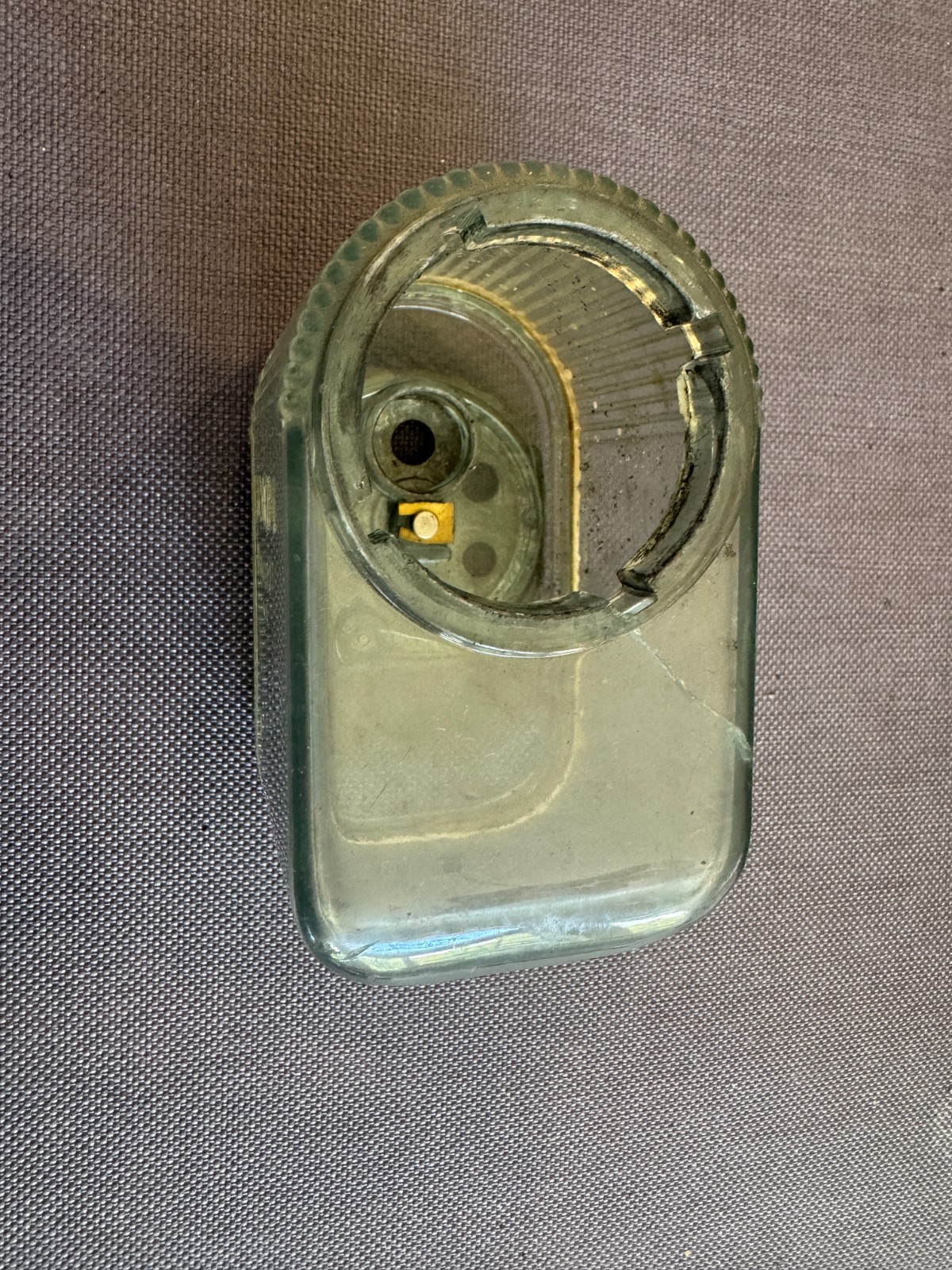 Vintage Pencil Sharpener Dixon Pointer No. 15 Translucent Hopper Working
