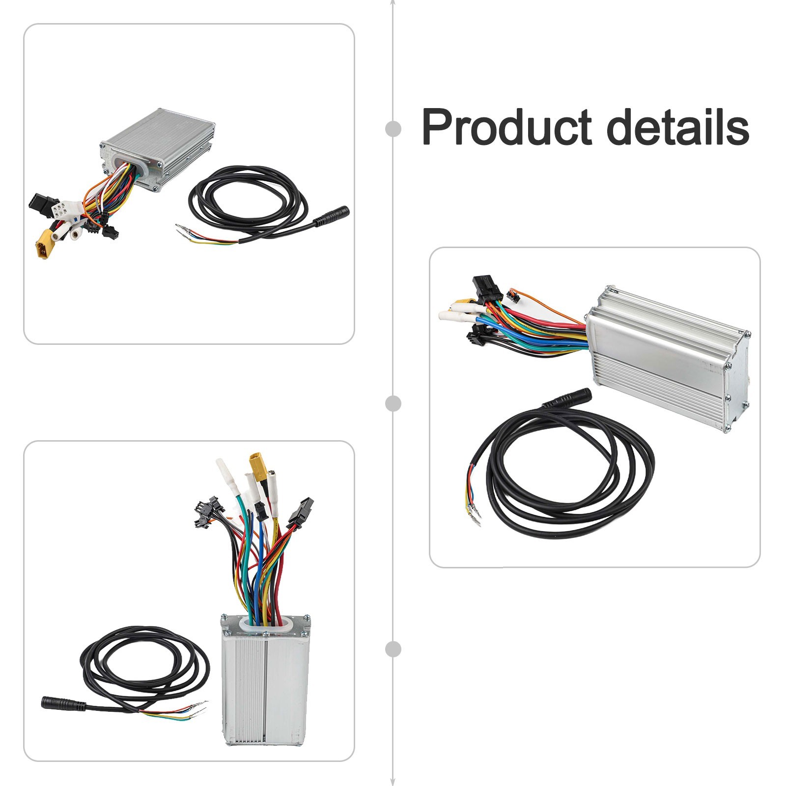 21A 48V Brushless Controller with Aluminium Alloy Shell and Adapter Cable