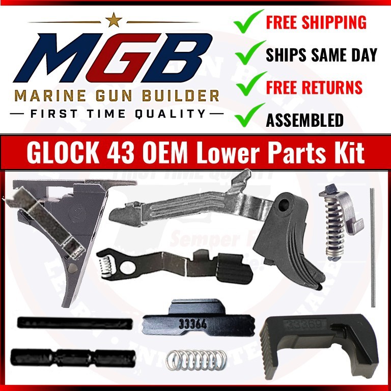 Glock 43 Lower Parts Kit OEM G43 LPK Authentic Factory Armorer Assembled 9mm