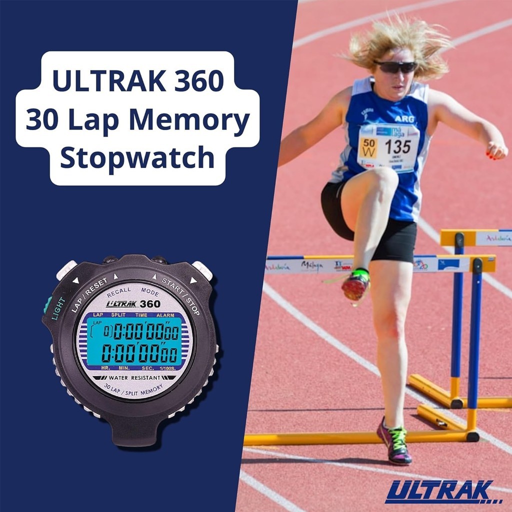 ULTRAK 360 Stopwatch ? Dual Split Memory Timer, Electro-Luminescent Display