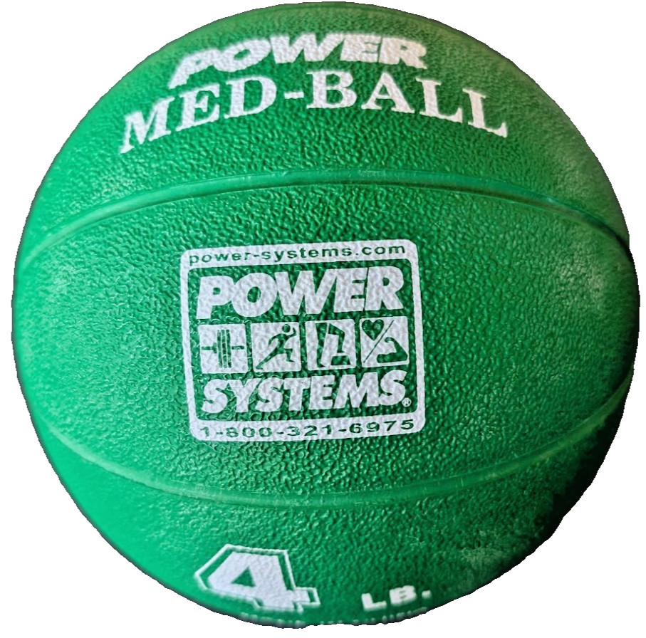 Power Systems Green Weighted Medicine Ball 4 lbs (Standard Size ) Gently used