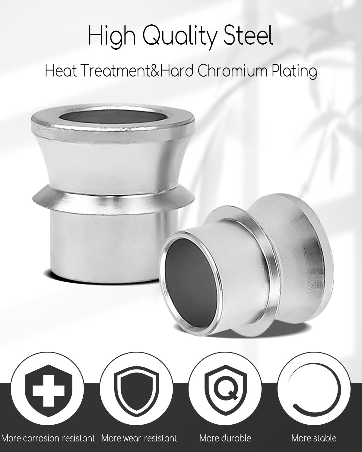 3/4" to 5/8" High Misalignment Spacers, Rod End 4 Pcs