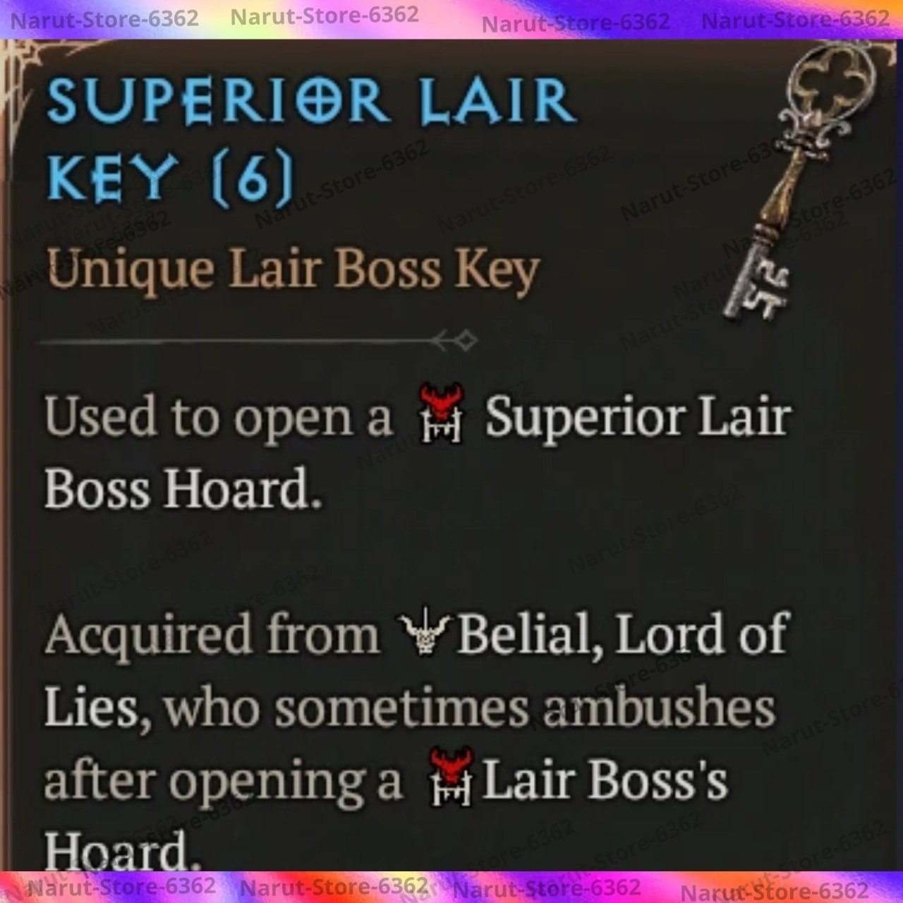 DIABLO 4 D4🌟 SEASON 14 SC Seasonal SUPERIOR LAIR KEY🔥SEASON OF DEATH AWAKENING