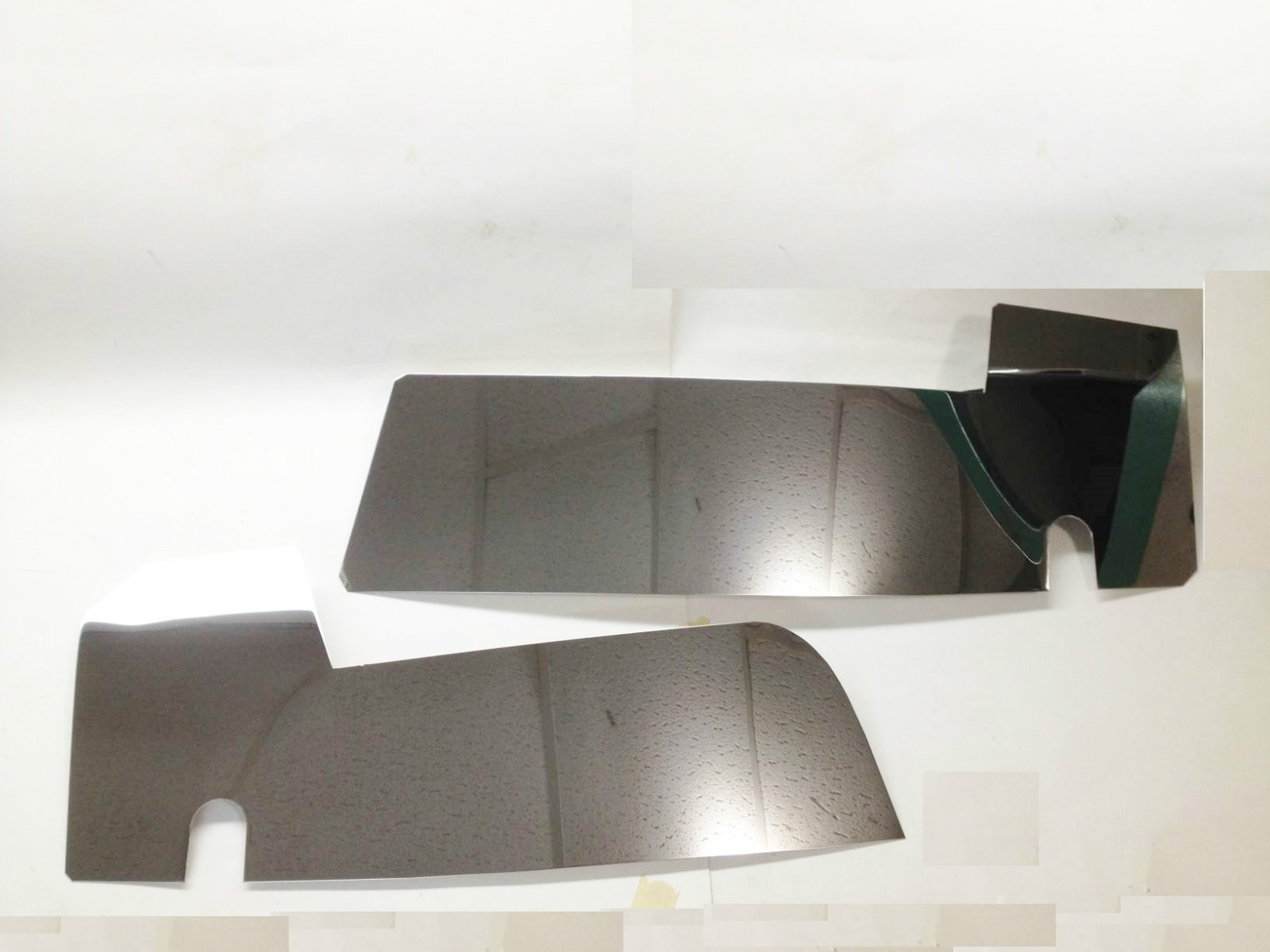 C5 Corvette INNER FENDER COVERS Polished Stainless 1997-2004 engine chrome dress