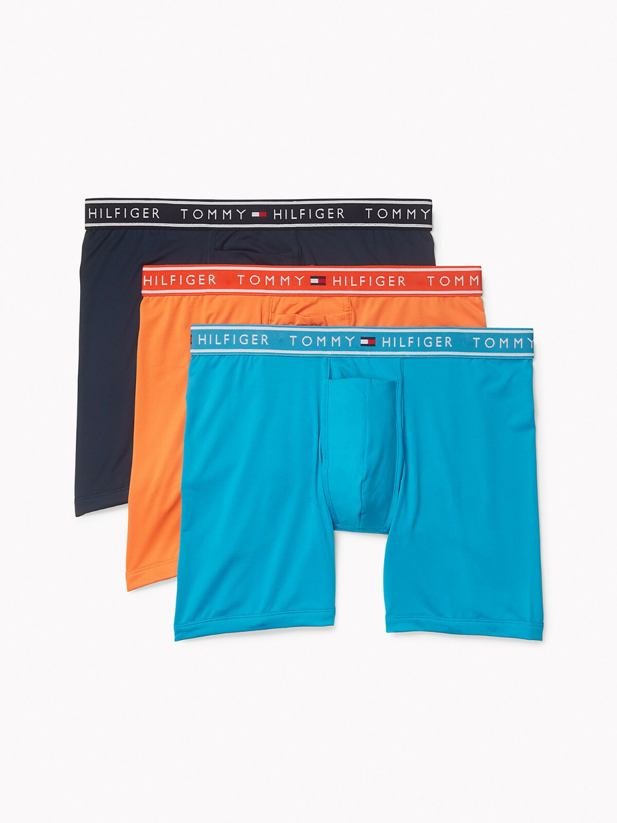 Tommy Hilfiger Men's Flx Evolve Stretch Boxer Brief 3PK, Blue/Orange, Size M