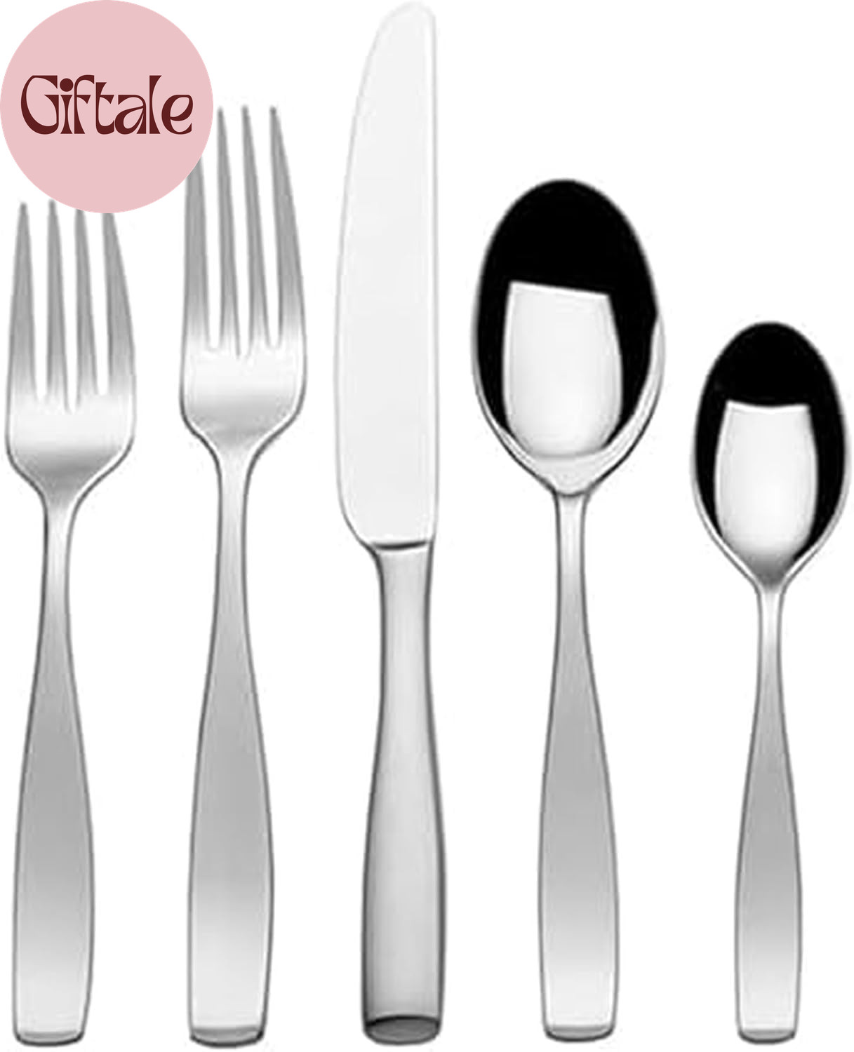 Satin Loft 65-Piece Flatware Set for 12, 18/10 Stainless Steel Silverware with F
