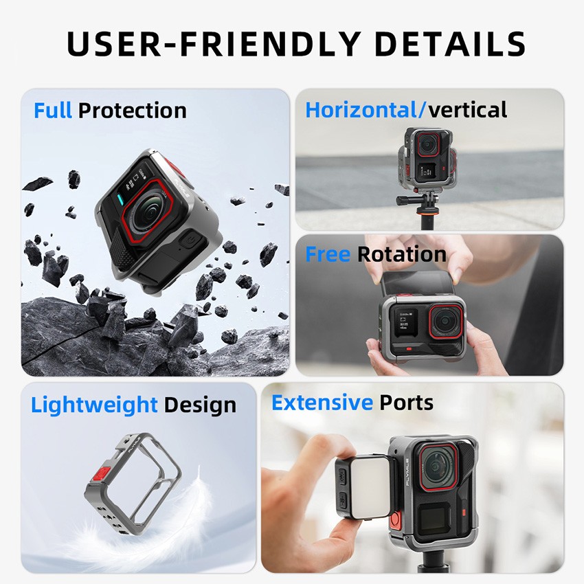Metal Rabbit Cage Protective Frame for Insta360 Ace Pro 2