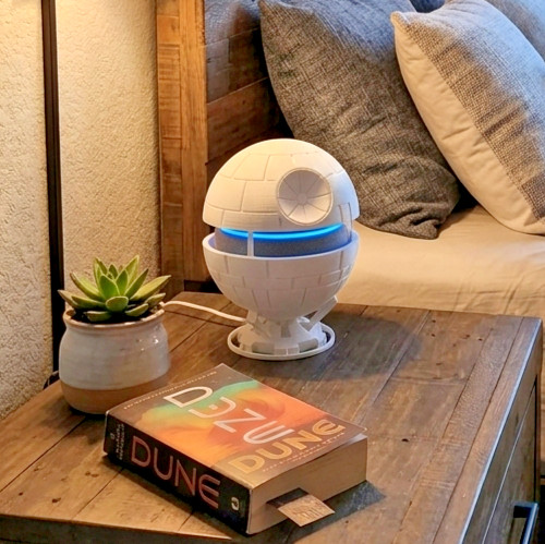 3D Printed Death Star Stand for Amazon Echo Dot 3rd Gen | Sci-Fi Speaker Holder