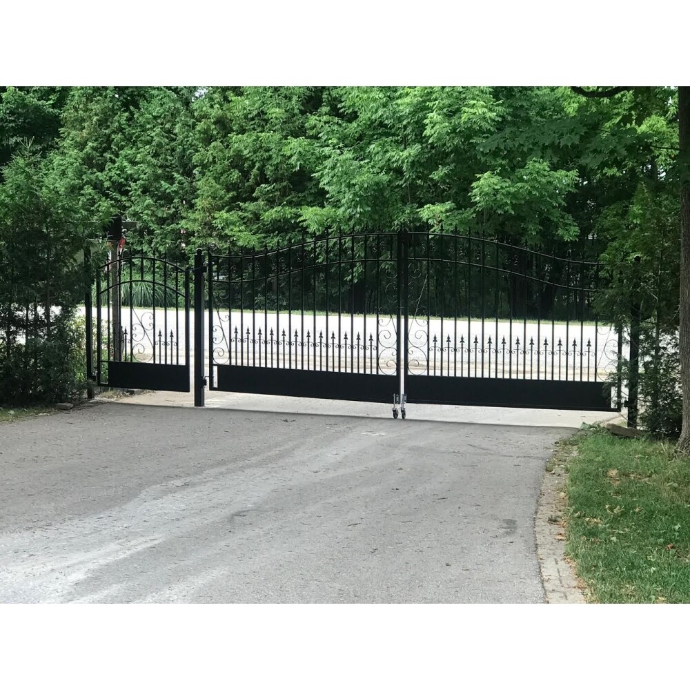 ALEKO Venice Style Ornamental Steel Garden Pedestrian Gate 5'x4' Black