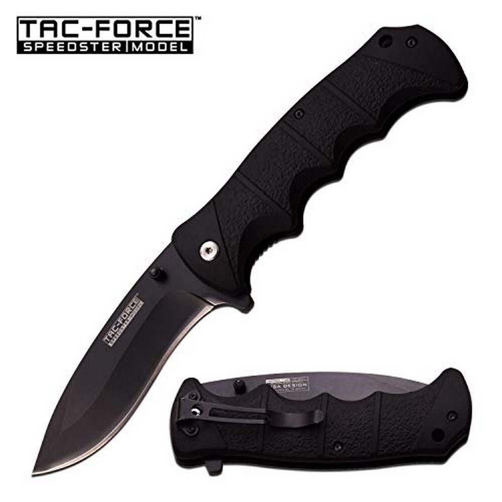 Tac Force Linerlock Black A / O Folding Pocket Knife - TF-924BP